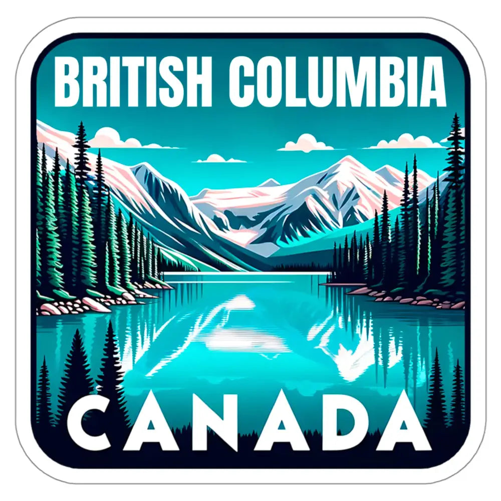 British Columbia Province Canada Sticker Travel Outdoors Decal Vinyl Small Waterproof for Water Bottle Mug Passport