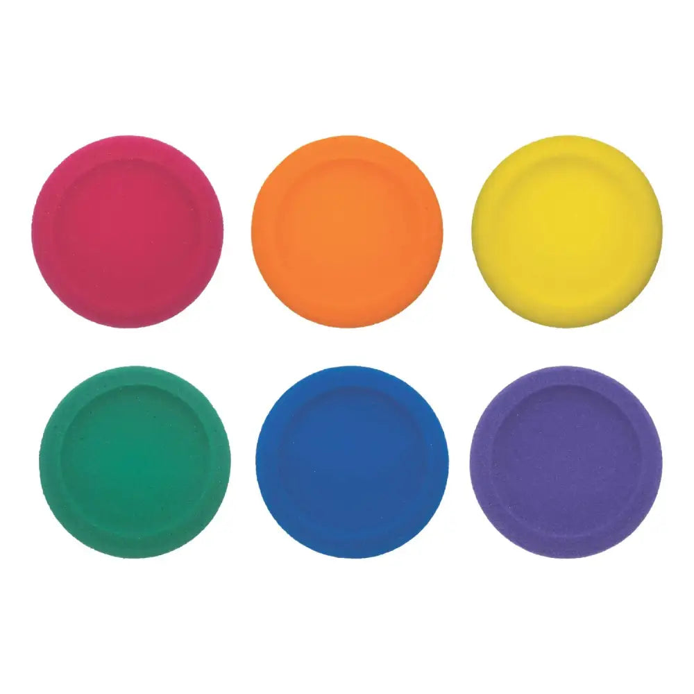 Champion Sports-CHSFDSET Rounded Edge Foam Discs Red/Yellow/Royal Blue/Green/Orange/Purple - n/a