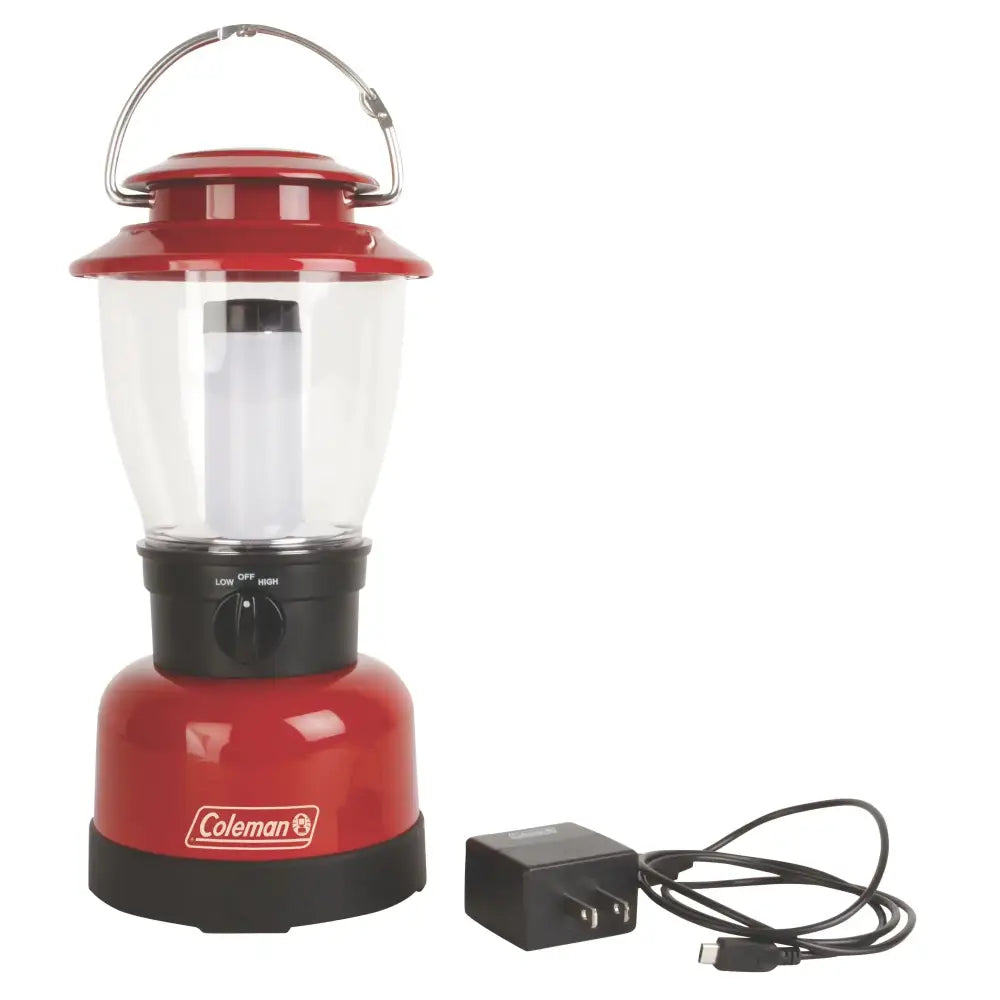 Coleman Classic Rechargeable 400 Lumens LED Lantern Water-Resistant Lantern with USB Charging Port and Carry Handle