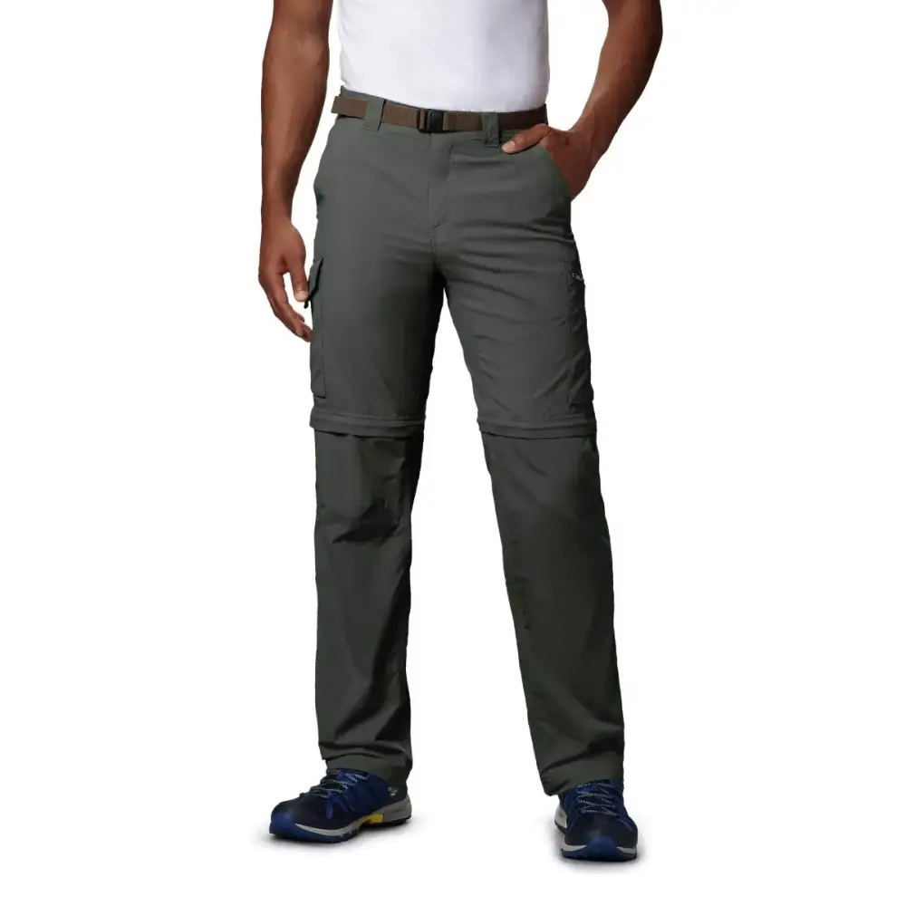 Columbia Mens Silver Ridge Convertible Pant Breathable UPF 50 Sun Protection Gravel 42x32 - Gravel / 42W x 32L