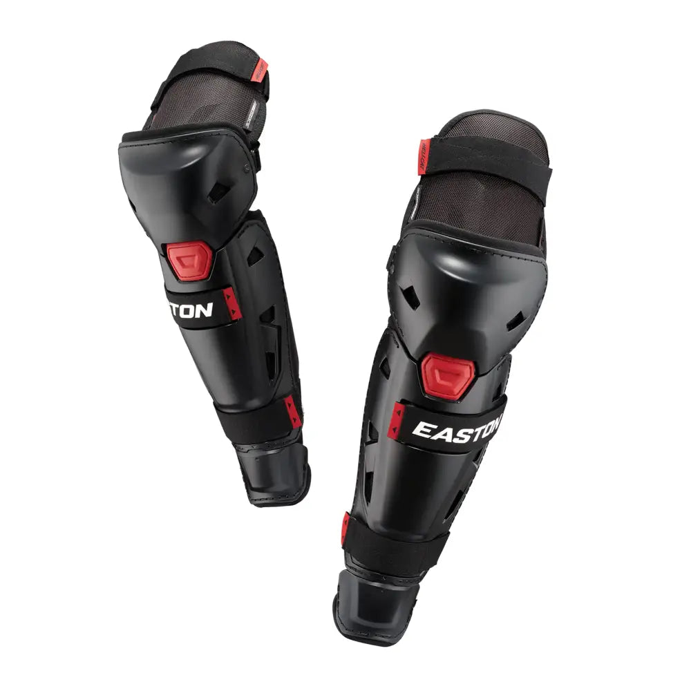 Easton | Hellcat Slowpitch Softball Leg Guards | L/XL | Black - Black / L/XL | 16.5’’ (Knee to ankle)