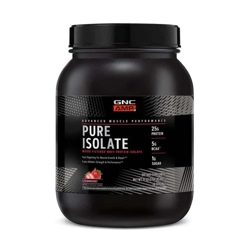 GNC AMP Pure Isolate Protein Powder| 25g Whey Protein Isolate with 5g BCAA | Fuels Athletic Strength Performance