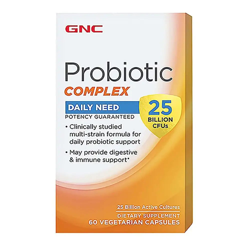 GNC Probiotic Complex with- 25 Billion CFUs 60 Capsules Daily Probiotic Support - n/a