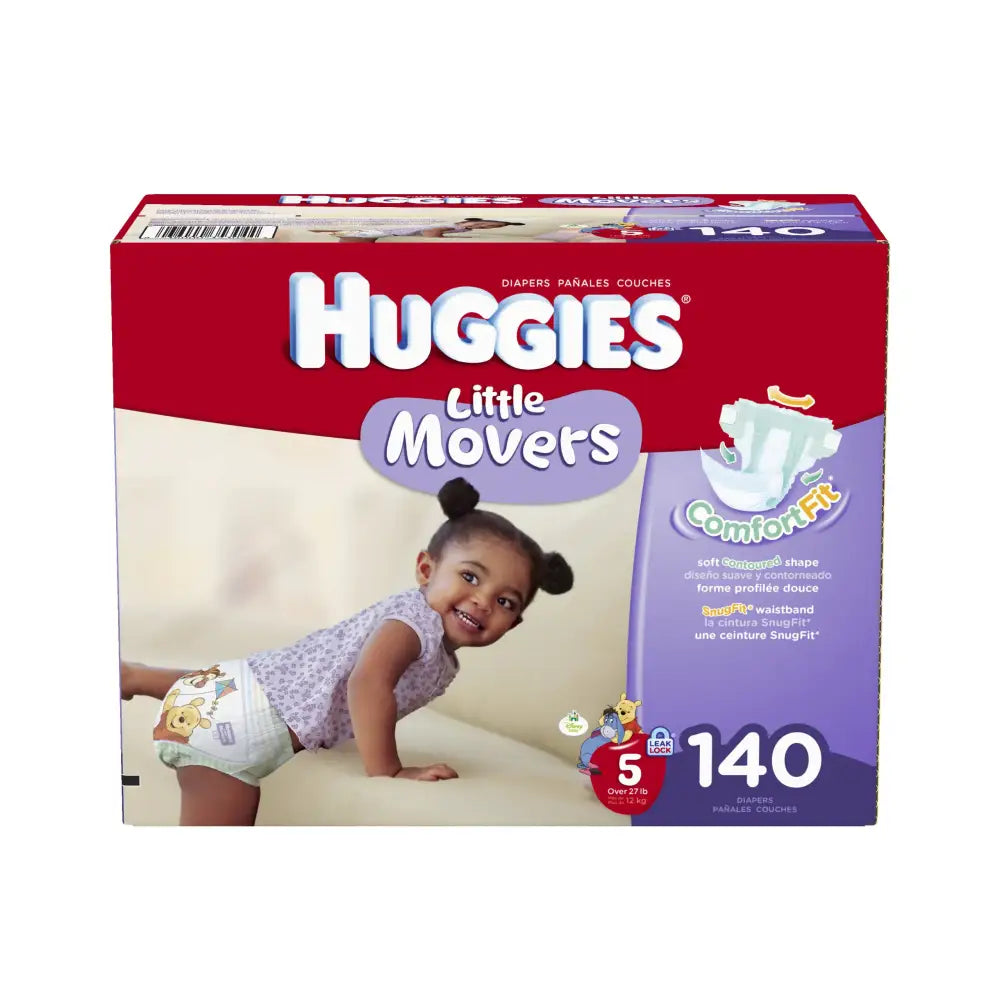 Huggies Little Movers Diapers Economy Plus Size 5 140 Count (packaging may vary) - n/a