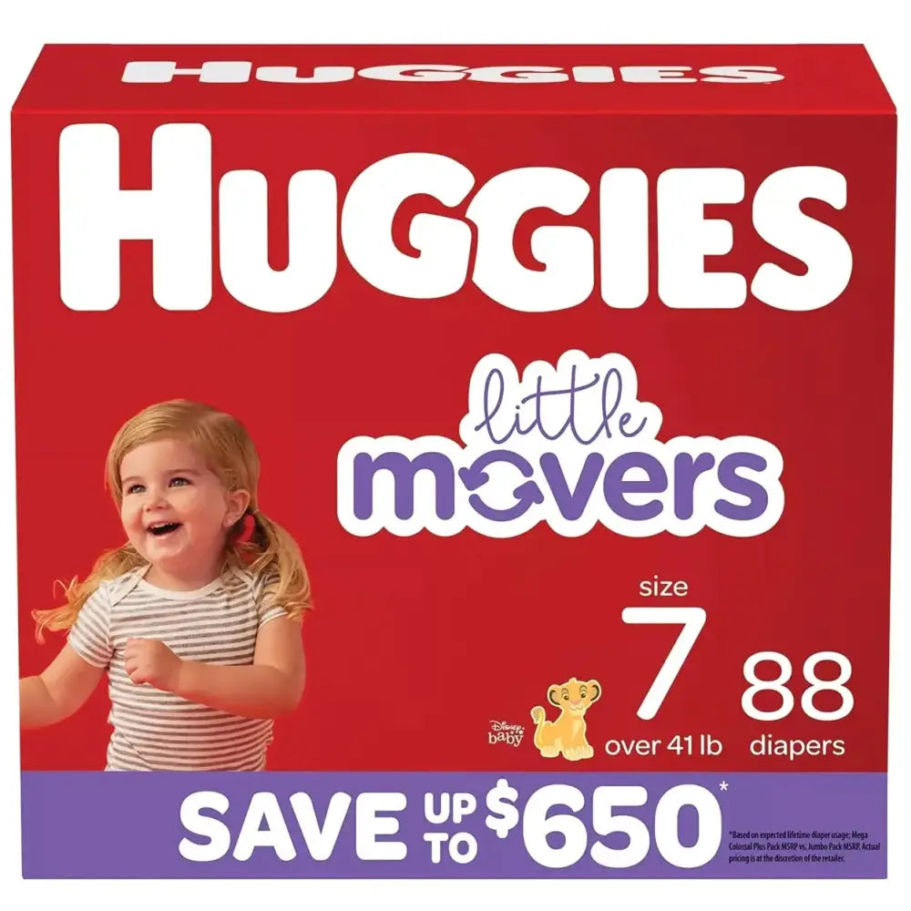 Huggies Little Movers Diapers Size 7-41+ Pounds (88 Count) - n/a