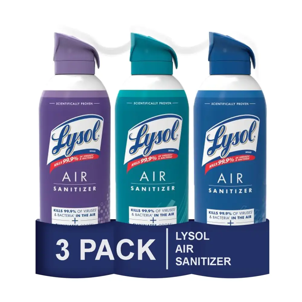 Lysol Air Sanitizer Spray For Air Sanitization and Odor Elimination White Linen Simple Fresh Light Breeze 10 Fl. Oz
