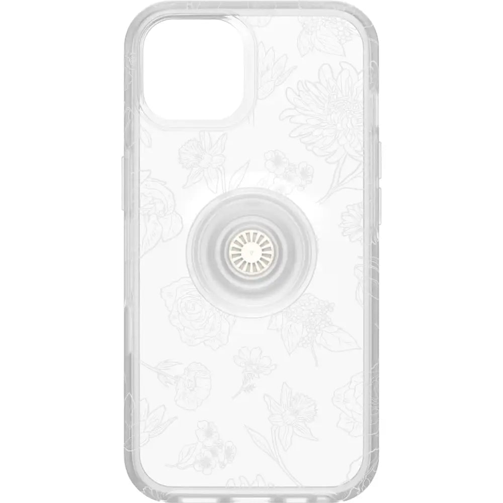 OtterBox iPhone 14 & iPhone 13 Otter + Pop Symmetry Series Clear Case - Flower of Month (Clear) Integrated PopSockets