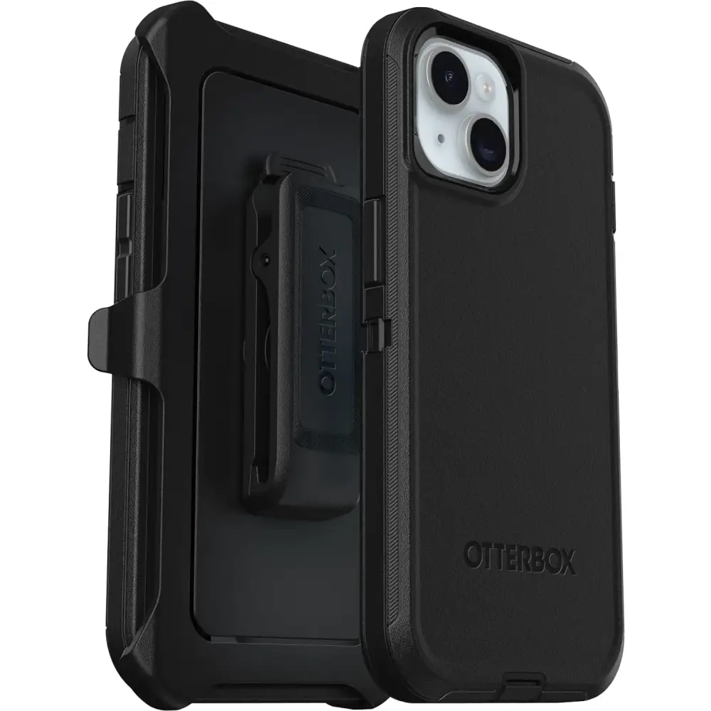 OtterBox iPhone 15 iPhone 14 & iPhone 13 (Only) - Defender Series Case - Black - Screenless - Rugged & Durable