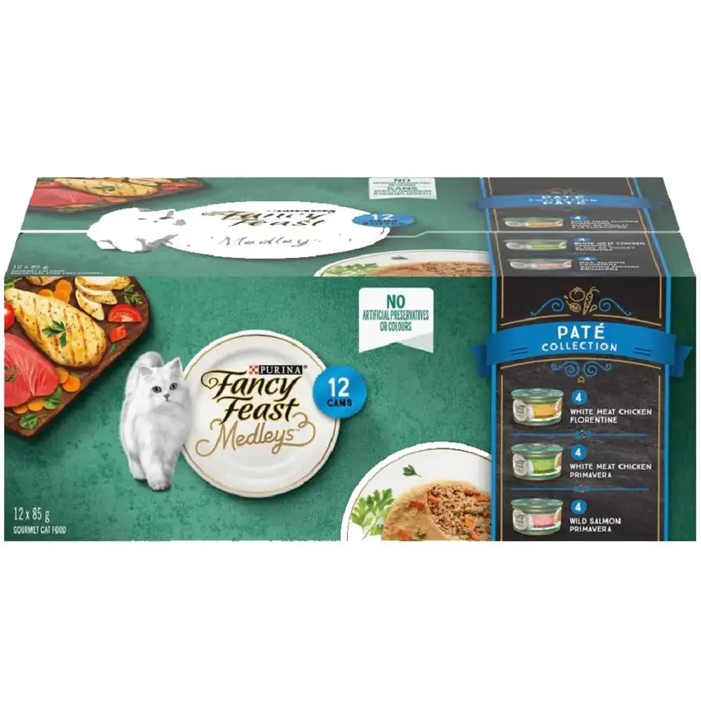 Purina Fancy Feast Medleys Primavera Collection Gourmet Wet Cat Food Variety Pack - (12) 3 Oz. Cans - n/a