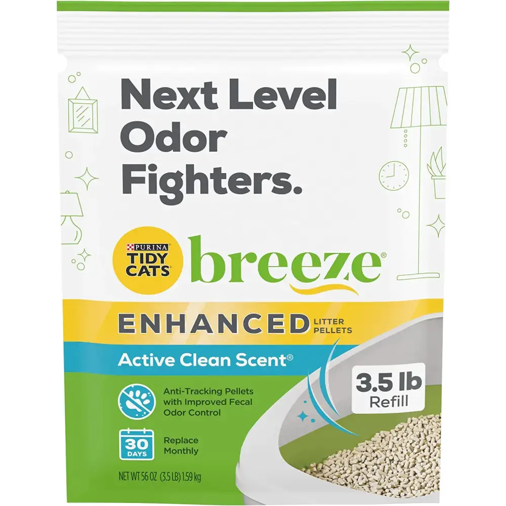 Purina Tidy Cats Non Clumping Cat Litter Breeze Enhanced Pellets Multi Cat Litter - 3.5 lb. Bag - Litter Pellets