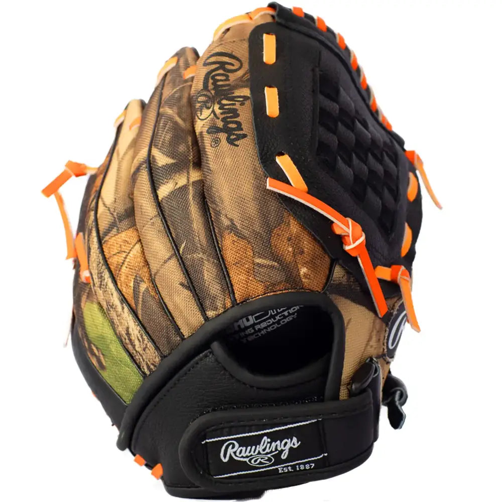 Rawlings Playmaker Camo Kids Baseball Glove for Kids 5-8 - TBall Glove – 10.5’’ - Right Hand Throw - Glove Fits on Left