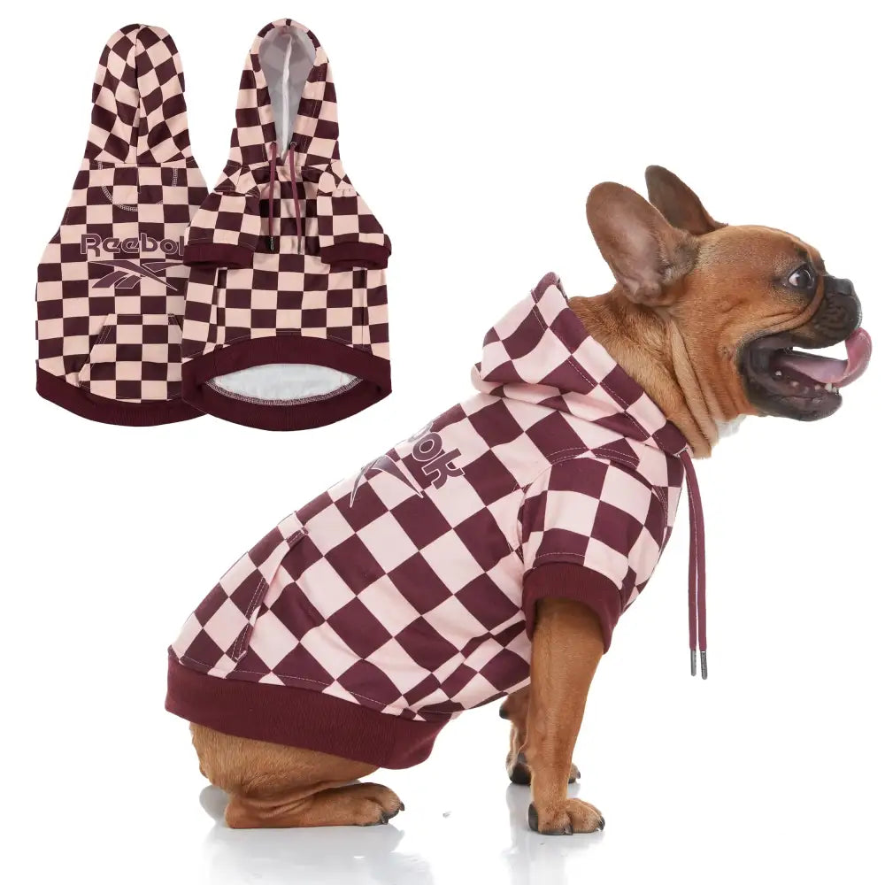 Reebok Dog Hoodie – Fleece Dog Sweater with Leash Hole Cold Winter Dog Sweatshirt for Small Medium and Large Dogs