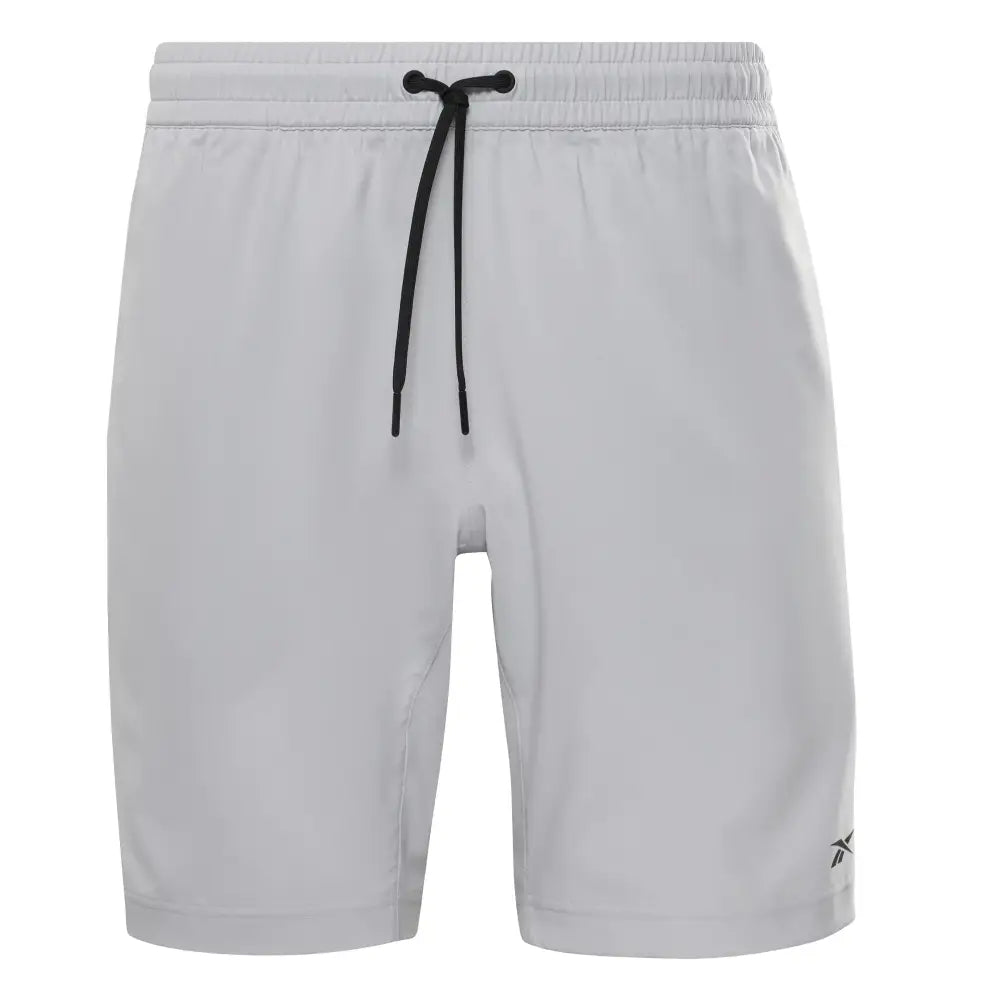 Reebok Mens Standard Workout Ready Woven Shorts Light Grey/Drawstring Large - Light Grey/Drawstring / Large