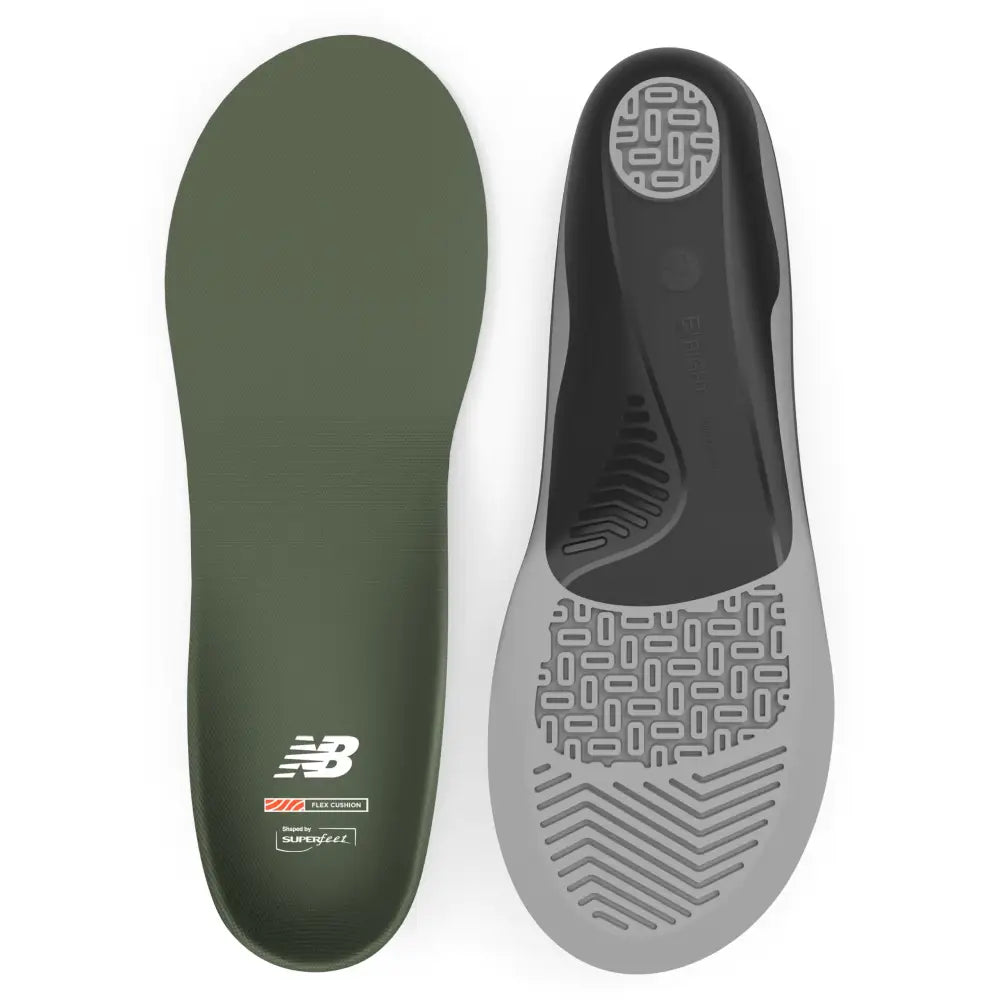 Superfeet New Balance Casual Flex Orthotic Inserts Cushioning Shoe Inserts - 5.5-7 Men / 6.5-8 Woman - Olivine / 5.5-7