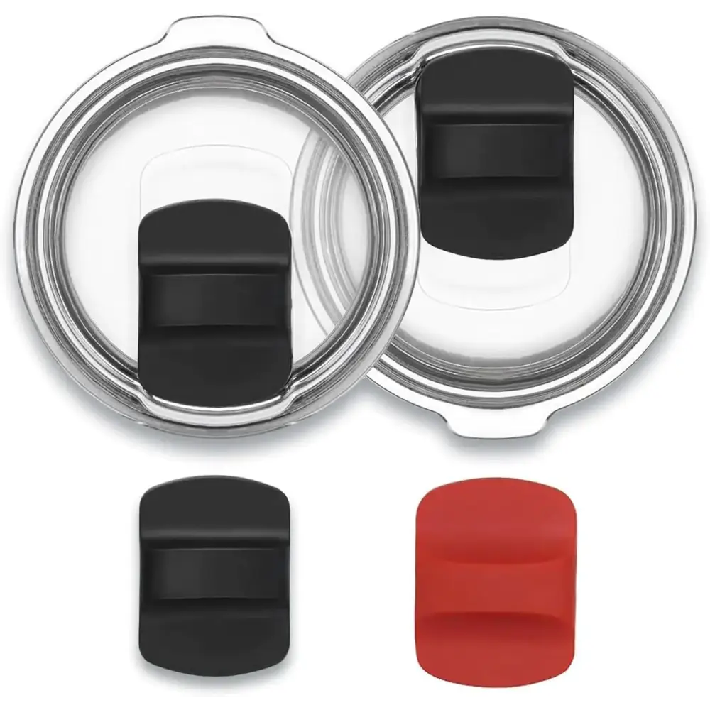 2 Pack 20 oz Tumbler Lid &2 Magnetic Slider Switch Replacement Lids Compatible for YETI 20 oz Tumbler 10/24 oz Mug