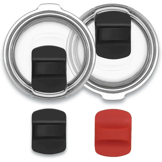2 Pack 20 oz Tumbler Lid &2 Magnetic Slider Switch Replacement Lids Compatible for YETI 20 oz Tumbler 10/24 oz Mug