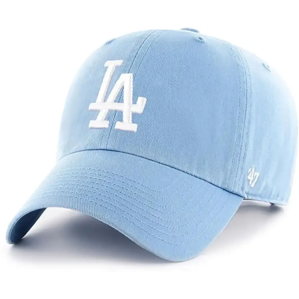 47 Los Angeles Dodger Columbia Blue Alternate Primary Logo Clean Up Adjustable Strap Hat Cap Adult One Size Fits All