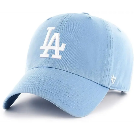 47 Los Angeles Dodger Columbia Blue Alternate Primary Logo Clean Up Adjustable Strap Hat Cap Adult One Size Fits All