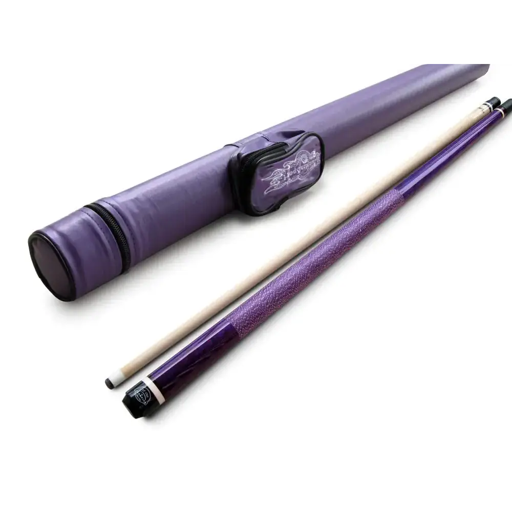 49% Off Sale - Champion ST Irish Wrap Purple Maple Pool Cue Black/White/Purple/No Case Champion Sport/Cuetec Glove