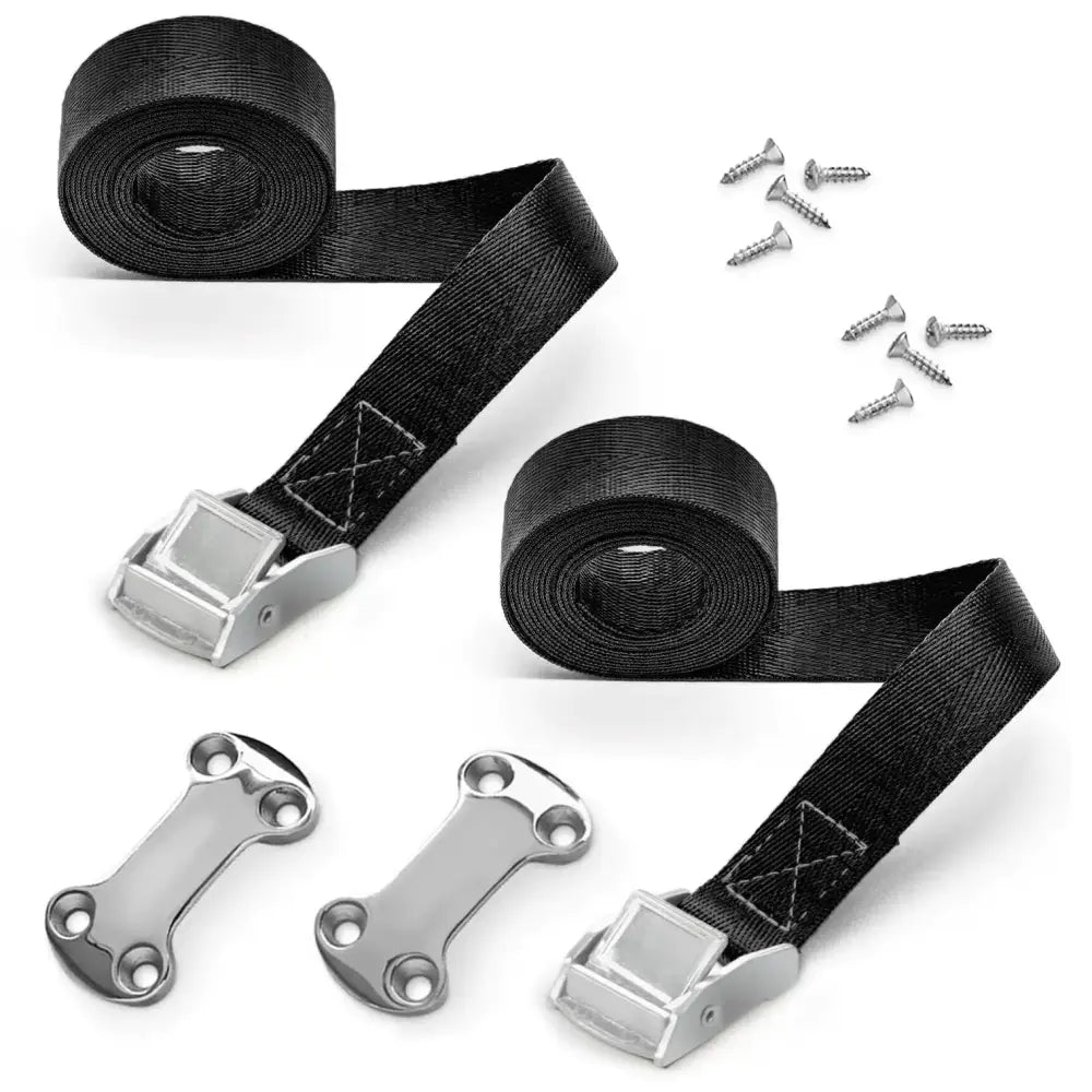 ALIENSX Cooler Tie Down Kit Cooler Tie Down Straps for RTIC YETI Coolers Cam Buckle Lashing Straps Secure to Boats