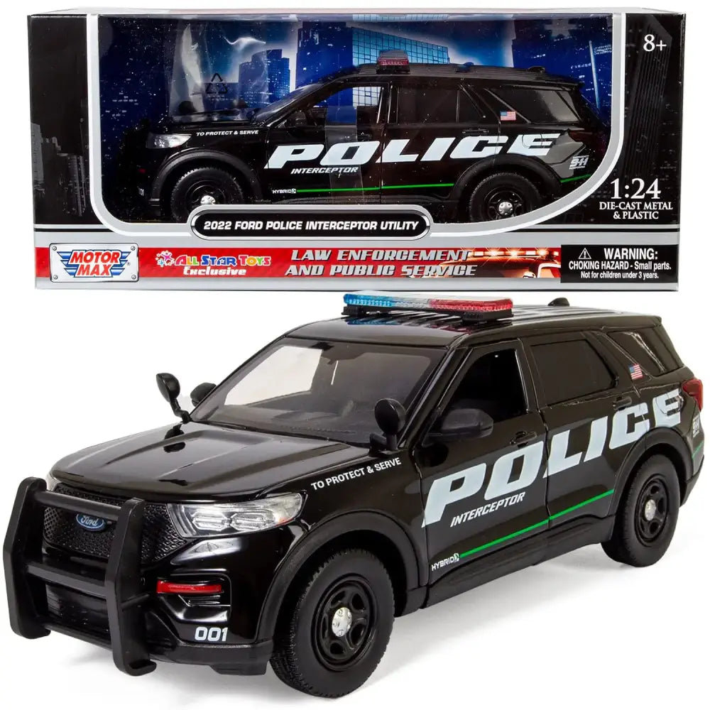 All Star Toys 2022 Ford Explorer Police Interceptor Utility Promo 1:24 Diecast Model Car Exclusive Motormax 76992 - n/a