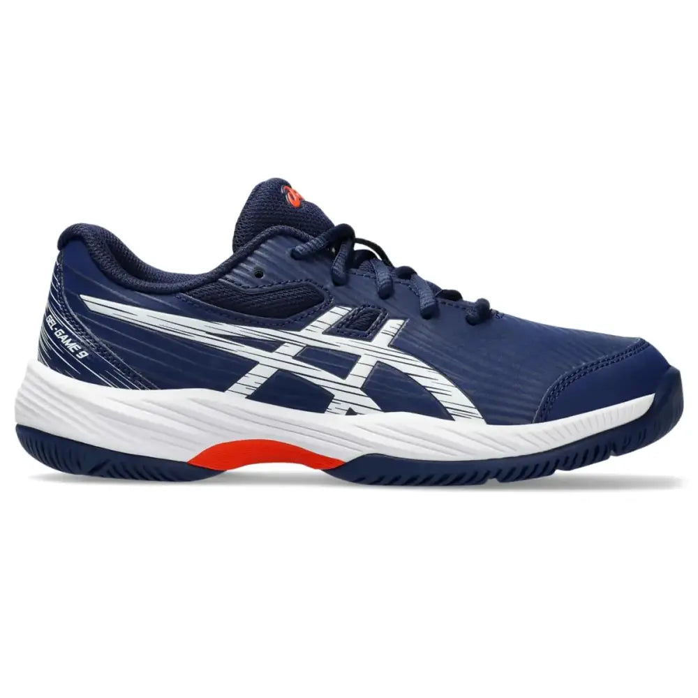 ASICS Kids Gel-Game 9 Grade School Tennis Shoe 4 Blue Expanse/White - Blue Expanse/White / 4 Big Kid