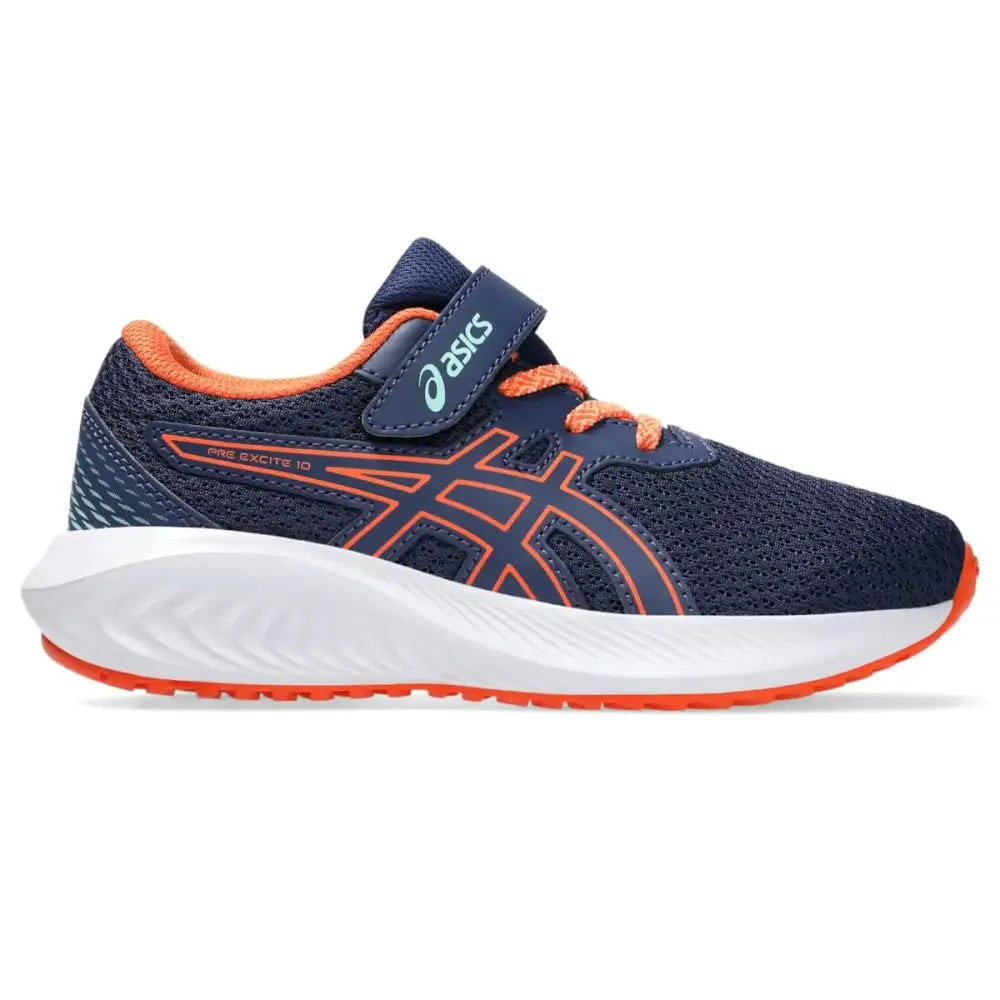 ASICS Kids PRE Excite 10 Pre School Running Shoes 3 Indigo Blue/NOVA Orange - Indigo Blue/Nova Orange / 3 Little Kid