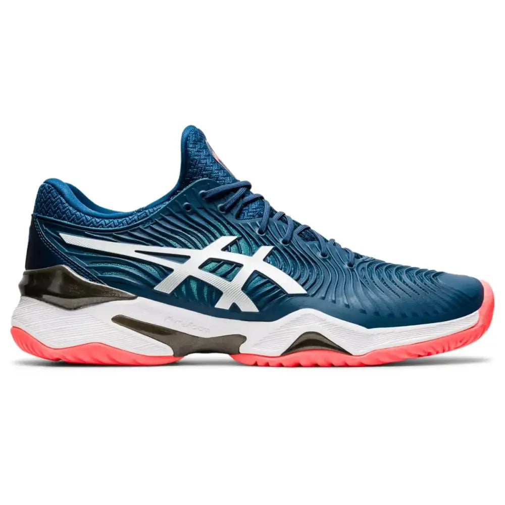 ASICS Mens Court FlyteFoam Tennis Shoes 10 MAKO Blue/White - Mako Blue/White / 10