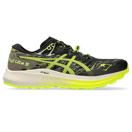 ASICS Mens Fuji Lite 5 Running Shoes 7.5 Black/Safety Yellow - Black/Safety Yellow / 7.5