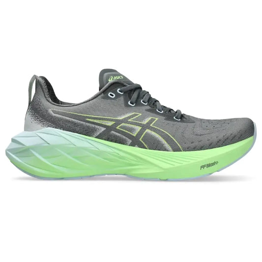 ASICS Mens NOVABLAST 4 Running Shoes 15 Steel Grey/Electric Lime - Steel Grey/Electric Lime / 15