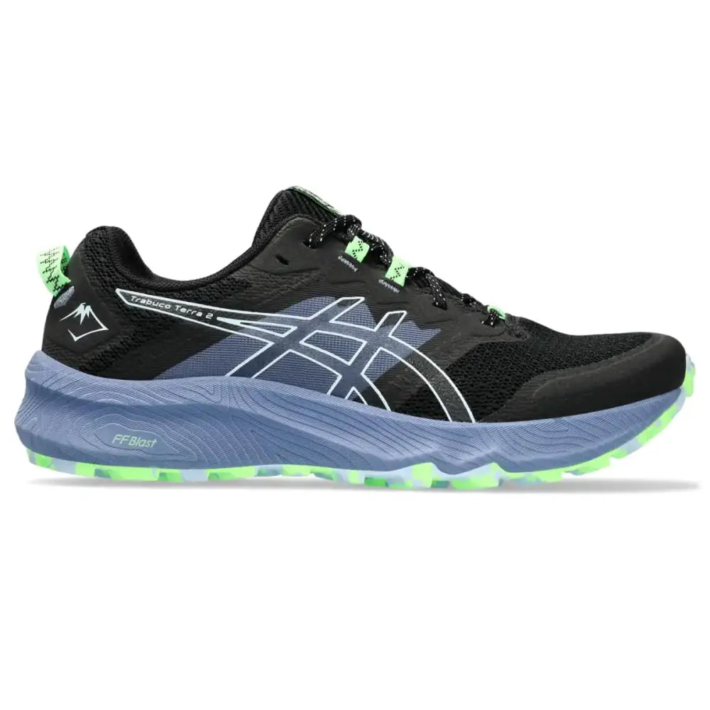 ASICS Mens Trabuco Terra 2 Running Shoe 8.5 Black/Light Blue - Black/Light Blue / 8.5