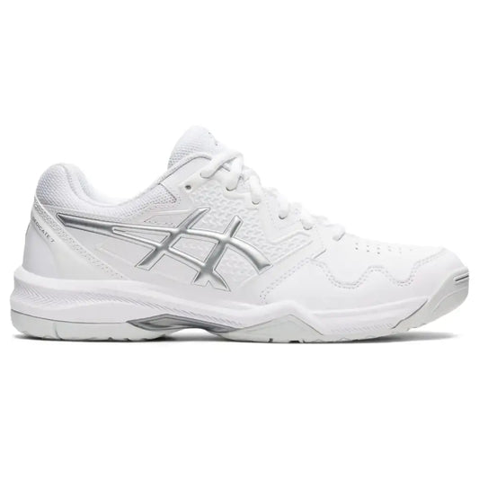 ASICS Womens Gel-Dedicate 7 Tennis Shoes 9.5 White/Pure Silver - White/Pure Silver / 9.5