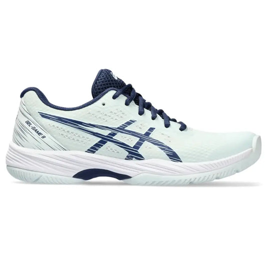 ASICS Womens Gel-Game 9 Tennis Shoe 8.5 Pale Mint/Blue Expanse - Pale Mint/Blue Expanse / 8.5