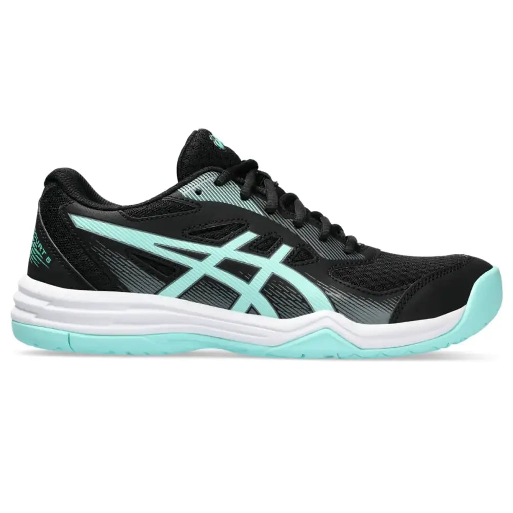 ASICS Womens Upcourt 5 Indoor Sport Shoe 9.5 Black/Illuminate Mint - Black/Illuminate Mint / 9.5