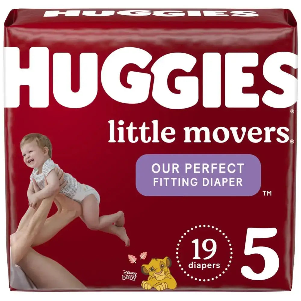 Baby Diapers Size 5 (27+ lbs) 19 Ct Huggies Little Movers - n/a