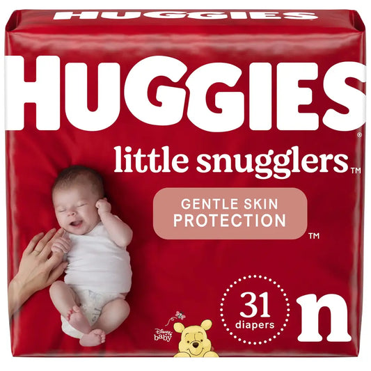 Baby Diapers Size Newborn (up to 10 lbs) 31ct Huggies Little Snugglers - n/a