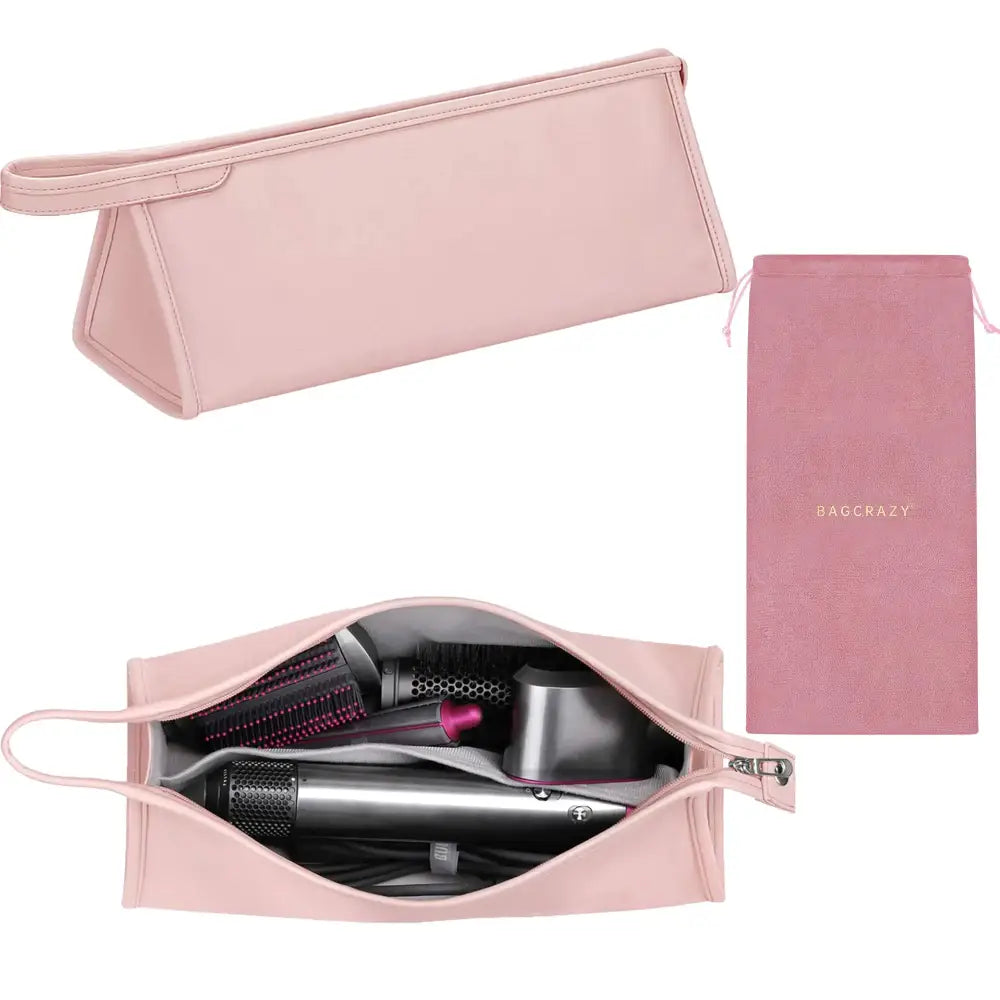 BAGCRAZY Pu Leather Travel Case Travel Case Compatible with Dyson Airwrap Styler Portable Waterproof Dyson Airwrap