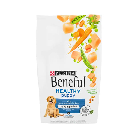 Beneful Purina Healthy Puppy with Farm-Raised Chicken Dry Puppy Dog Food 3.5 lb. Bags (Pack of 1) - 3.5 Pound (Pack