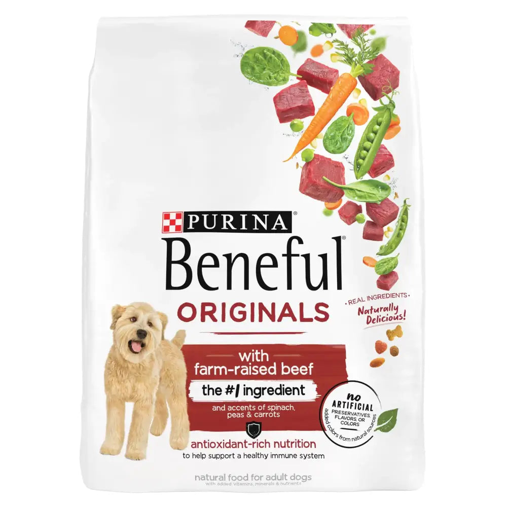Beneful Purina Real Meat Dry Dog Food Originals with Farm-Raised Beef 14 lb. Bag - n/a