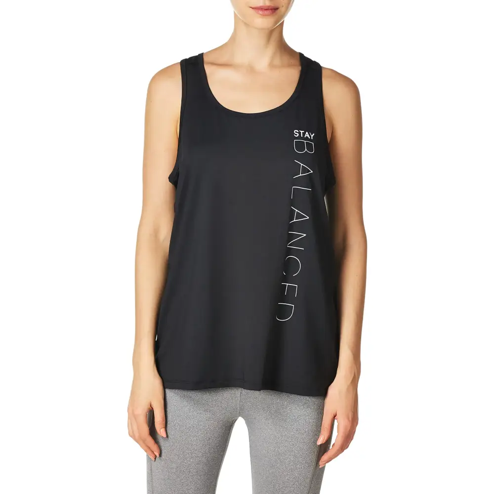 C9 Champion Womens Graphic Tank EBONY/STAY BALANCED PLUS XXL - Ebony/Stay Balanced Plus / XX-Large