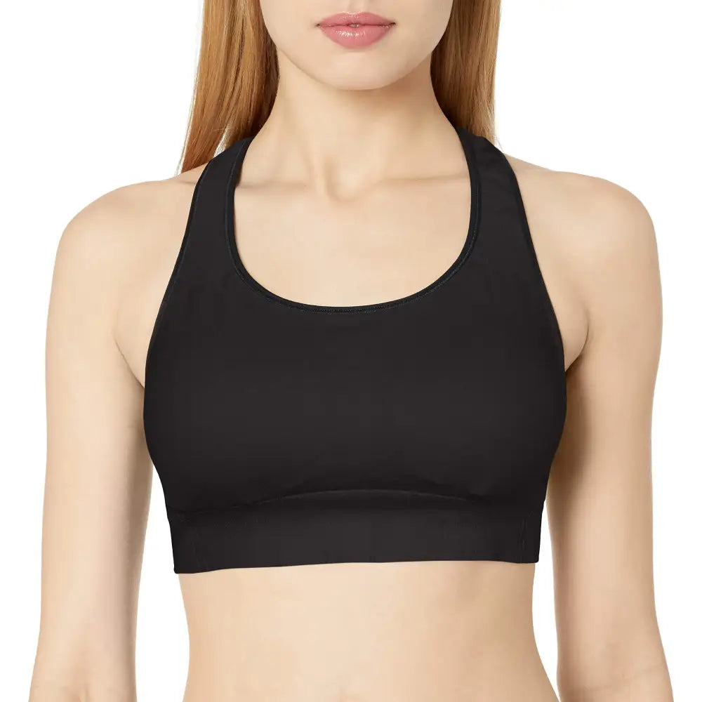 C9 Champion Womens Medium Support Seamless Racerback Bra Ebony Large - Ebony / Large