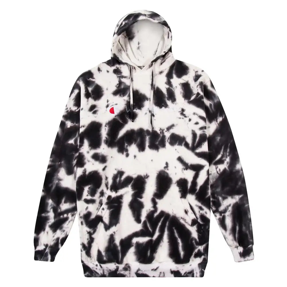 Champion Big and Tall Hoodies for Men Mens Fleece Heavyweight Tie Dye Hoodie Ivory/Black - Ivory/Black / X-Large Tall