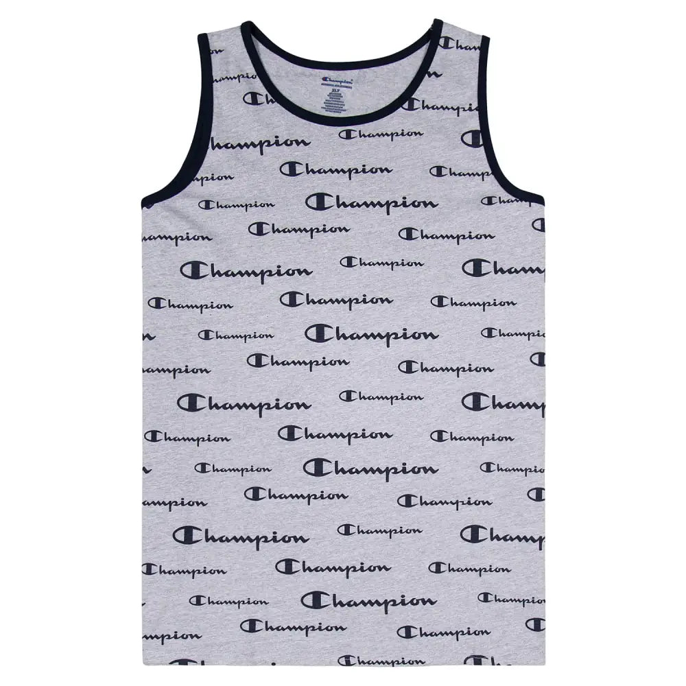 Champion Big and Tall Tank Tops for Men – Big and Tall Mens Sleeveless Shirts Grey White - Grey White / 4X Tall