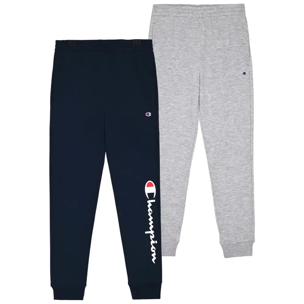 Champion Boys Sweatpants for Kids 2 Pack Athletic Boys Jogger Pants Navy-Heather Grey - Navy-heather Grey / Medium