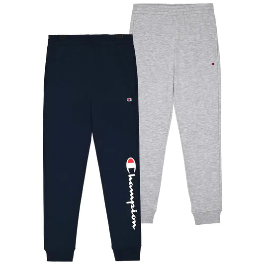 Champion Boys Sweatpants for Kids 2 Pack Athletic Boys Jogger Pants Navy-Heather Grey - Navy-heather Grey / Medium