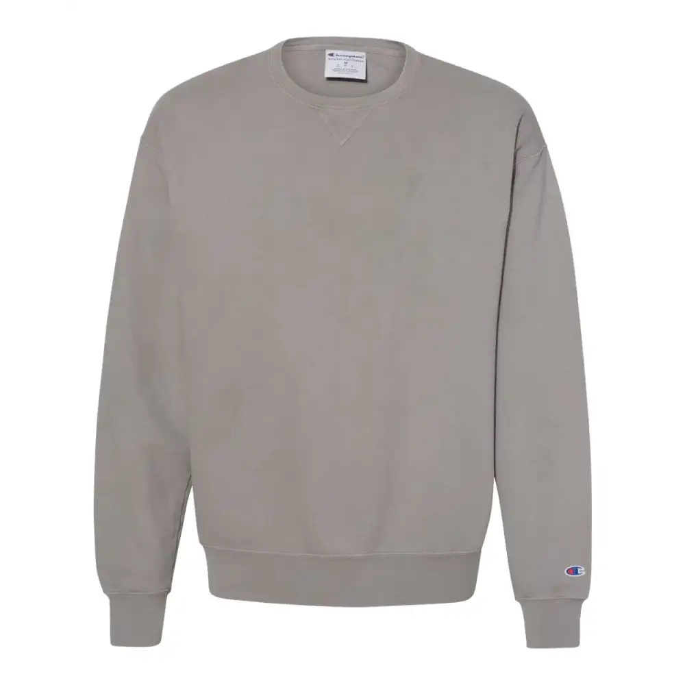 Champion - Garment Dyed Crewneck Sweatshirt - CD400 - S - Concrete - Concrete / Small