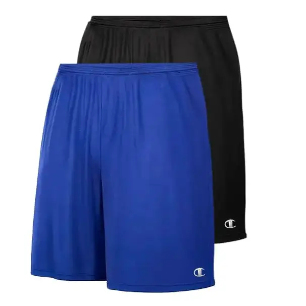 Champion Gym Shorts Men Big and Tall - 2 Pack Performance Dry Fit Running Shorts Black/Royal - Black/Royal / 4X