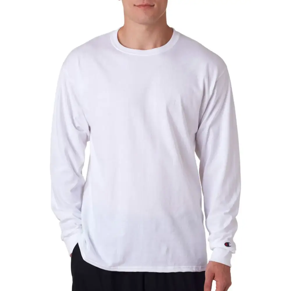 Champion Heritage 5.2-Oz. Jersey Long Sleeve Tee CC8C 3XL White - White / 3X-Large