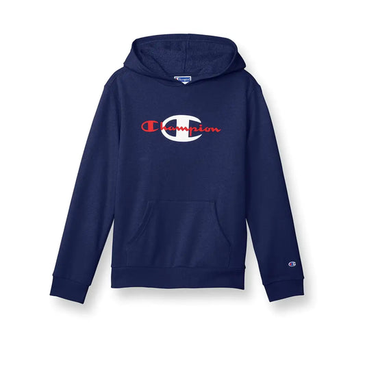 Champion Little Kids Sweatshirts for Boys Pullover Hoodie Multiple Graphics Athletic Navy - Athletic Navy C & Script