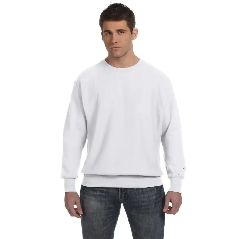 Champion Mens Men Reverse Weave Fleece Crew Silver/Gray Medium - Silver/Gray / Medium